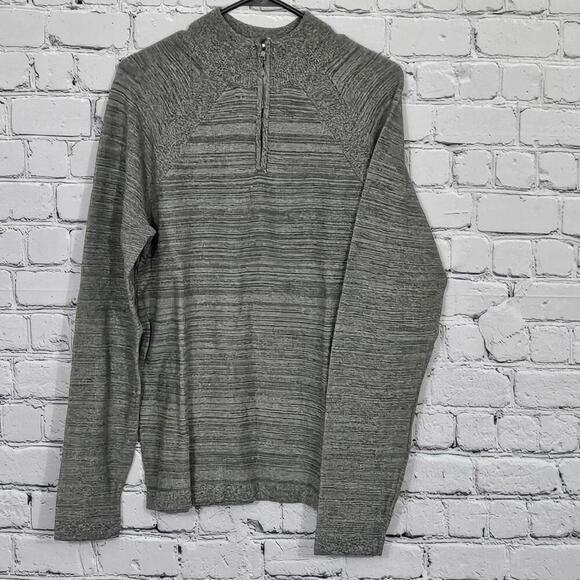2/$30 Flag & Anthem Gray Raglan Sleeve Quarter Zip Sweater Pullover Size M - Picture 2 of 8